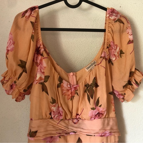 Floral Bloomfield Dress size Large Peach - Picture 2 of 5